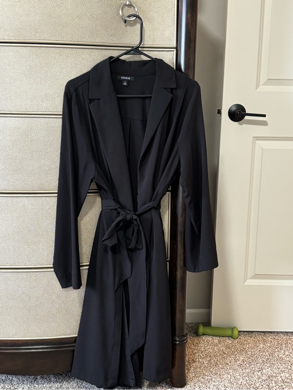 torrid Black Satin-Look Tie-Waist Robe